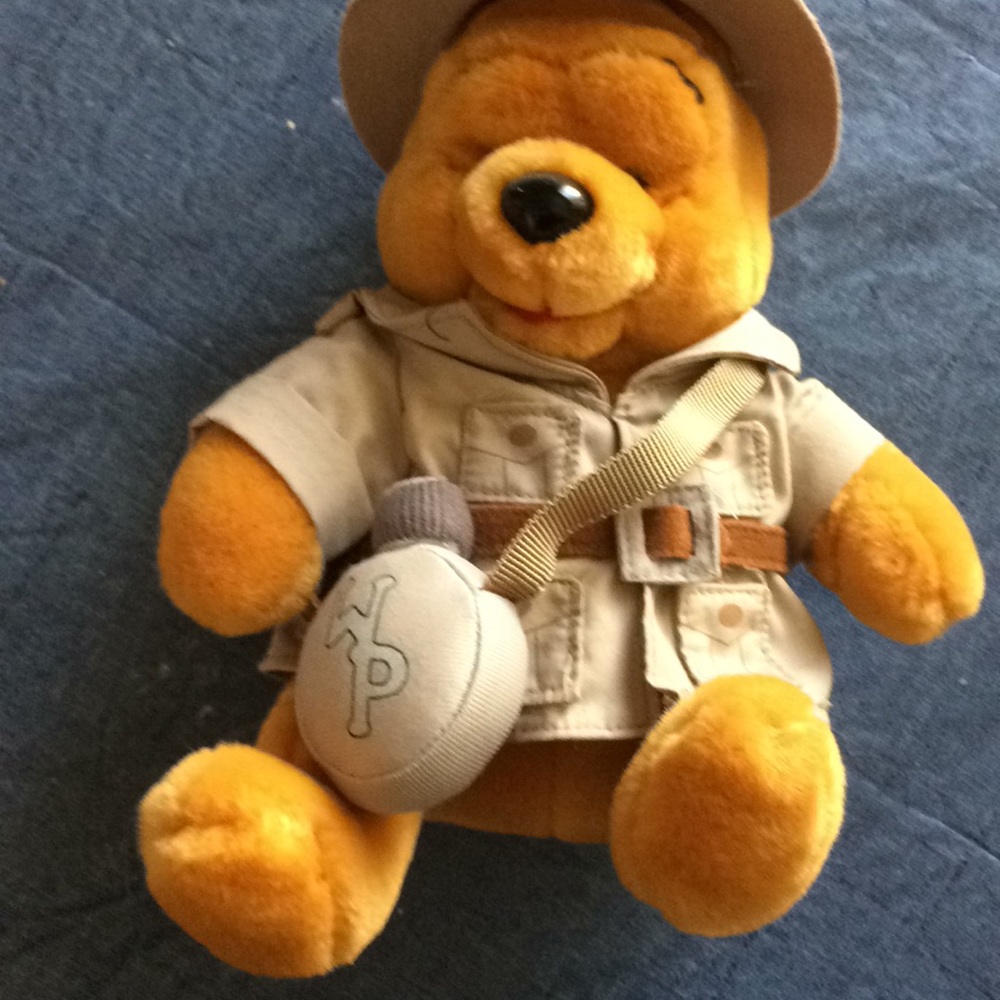 Winnie the Pooh stuffed 9” safari bear